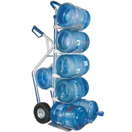 Carretilla manual ind.porta botellas en alum. para 6 bandejas con carga 200 kgs.